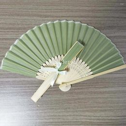 Party Favour 100pcs Hand Fan 110/120pcs Personalised Folding Matched Ribbon Bow As Souvenir Auviderin Gift