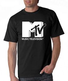 Men's T-Shirts Men Retro T Shirt Mtv Throwback TShirt Vintage 80S 90S Bands Pop Music Tv Culture T Oversized Tops Roupas Masculinas Shirt T240510