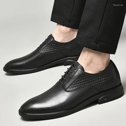 Dress Shoes Men's Genuine Leather Formal For Men Casual Black Italian Designer Oxford
