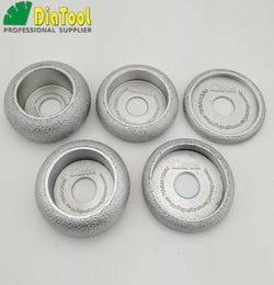 DIATOOL Dia 3 Inches Vacuum Brazed Diamond CONVEX Wheel Grinding Disc with Diamond Thickness 1015202530MM Used Dry or Wet for 9772650