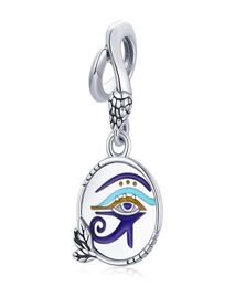 Mix Design 100 925 Sterling Silver Egyptian Twin Eyes Charms Pendant Mysterious Retro Eye diy Beads Accessories fit Bracelet Gift9498478