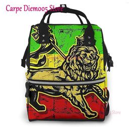 Backpack Green Lion Printed Mummy Diaper Bag Multi-Function Maternity Nappy Bags Kid With Laptop Pocket Stroller Straps