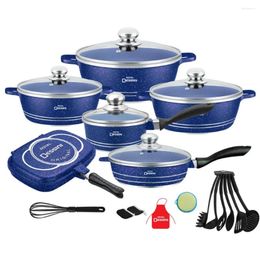 Cookware Sets 23PCS Household Kitchen Non-Stick Cooking Pot Set Die-Cast Soup Pots And Pans