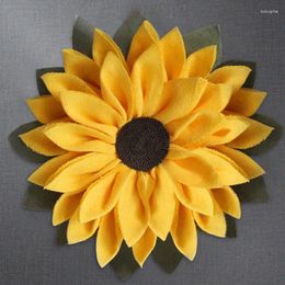 Decorative Flowers Home Fabric Door Decoration Sunflower Thanksgiving Wreath Wall Hanging