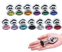 Massage Small Size Stainless Steel Crystal Anal Toys Butt Plug Stainless Steel Anal Plug Sex Toys for Women Adult Sex Products3210936