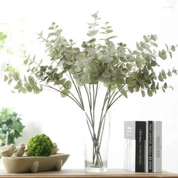 Decorative Flowers 10pcs Artificial Eucalyptus Leaf Green Leaves Branches Plants For Home Wedding Party Decorations Fake Tree Accessories