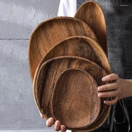 Plates Kitchen Home Wooden Tray Dried Fruit Snack Apply For Steak Dessert Breakfast Bread Use Eco-Friendly Storage