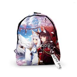 Backpack Fashion Azur Lane Notebook Backpacks Boys/Girls Pupil School Bags 3D Print Keychains Oxford Waterproof Cute Small