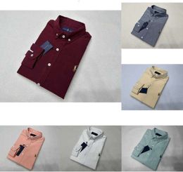 2024 Polo Sleeve Long Casual Mens Spring And Autumn Business Cotton Oxford Non Iron Slim Paul Formal Shirt High Quality leeve pring lim hirt 1602ess