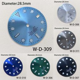 Watch Bands 28.5mm S Sunray SUB dial suitable for NH35/36 Japanese strong green luminous modification accessory Q240510
