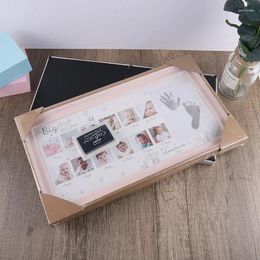 Frames High Quality Born Commemoration 12-month-old Baby Growth Po Frame Hand And Foot Print Set Table