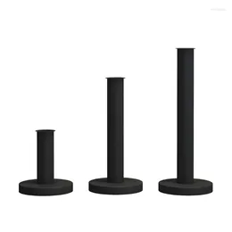 Candle Holders Creative Black Metal Retro Holder Modern Romantic Taper Candlestick Stand Desktop Decoration For Home Office