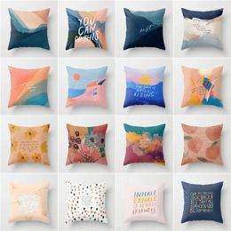 Pillow Handmade Personalised Painted Text Case Bedroom Bedside Living Room Office Cover Birthday Gift