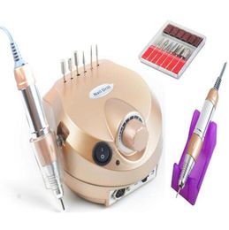 Whole 110220V 35000 RPM Pro Electric Nail Drill File Bit Machine Manicure Kit Pro Salon Home Nail Tools Set 6889396