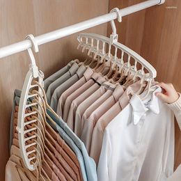 Hangers Folding Multi-Hole Clothes Hanger Non-slip Storage Rack Space Saving Organisers For Wardrobe Jeans Trousers Scarf