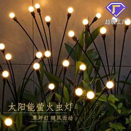 Solar Powered Firefly for Decoration, Garden, Lawn, Outdoor Christmas Tree String Lights, Waterproof Camping Lights