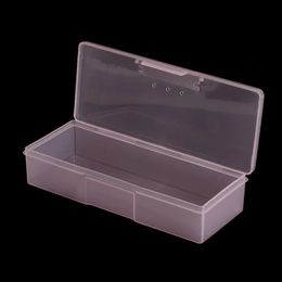 Nail Art Sanding Buffer files Brush Pen Accessories Tools Plastic Clear Pink Empty Container Organiser Box Storage Case