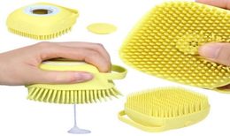 Bathroom Puppy Dog Grooming Massage Gloves Brush Soft Safety Silicone Pet Accessories for Cats Tools1814428
