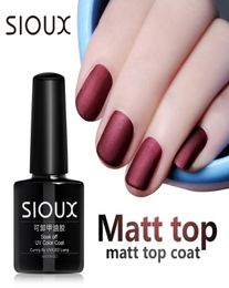 Whole SIOUX 8ML MaTop Coat Matte UV Gel Nail Polish UV Varnish Primer Layer Varnish Matte Polish Color Lucky Gel Lak Base Top1108925