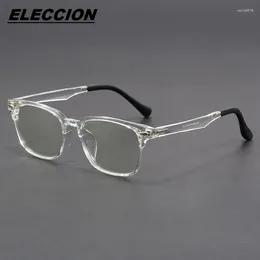 Sunglasses Frames ELECCION Glasses Frame Men TR90 Square Eyeglasses Women 2024 Full Rim Transparent Eyewear