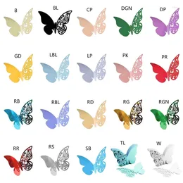 Party Favour 100pcs Butterfly Name Place Card Wine Glass Cup Paper Ornament For Wedding Birthday High Feet Decoration