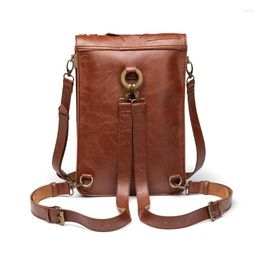 Backpack Steampunk Leather Messenger Bag Halloween Gothic Retro Briefcase Handheld Crossbody Shoulder Large Satchel School Bags For Men