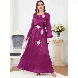 Ethnic Clothing Ramadan Abaya Beading Women Muslim Long Maxi Dress Dubai Kaftan Arab Robe Islamic Party Morocco Gown Jalabiya Evening