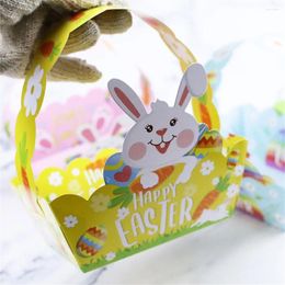 Storage Bags 4 Pcs Simple Cartoon Cute Gift Box For Boy And Girl Paper Shopping Basket Candy Chocolate Packaging Baking Utensils Wholesale