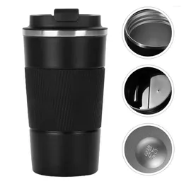 Mugs Car Water Cup Vacuum Insulation Coffee Food Grade Silicone Thermal Travel Stainless Steel Pitcher