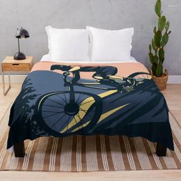 Blankets Downhill Mountain Biker Throw Blanket Flannel Fabric Sofa For Decorative