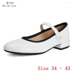 Casual Shoes Pumps Mary Janes Women Oxfords Career Low Med Heels Woman Heel Plus Size 34 - 40 41 42 43