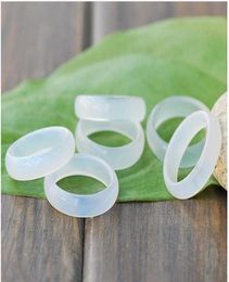 New Style chalcedony Black Blue White Yellow red green Four colour Jade Ring for men and women Couples Ring ship ping F9715516674