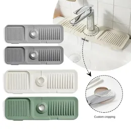 Bath Accessory Set A Silica Gel Faucet Anti-splash Mat Multi-purpose Soapy Sink Ramp Designed For Quick Drain Kitchen Collapsible