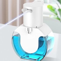 Liquid Soap Dispenser White Stylish Wall Mounted Pump With Hooks Saves Space Comes For Convenient Bathroom