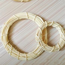 Decorative Flowers 10pcs/lot Christmas White Indonesian Rattan Wreath For Festivals Shop Window Hanging Garland Decorations