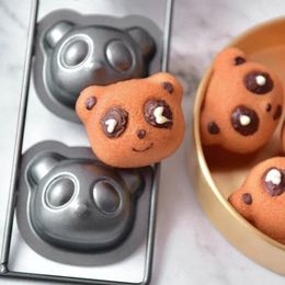 Baking Tools Cute Non-Stick Bear Pan Panda Shaped Carbon Steel Cake Mould DIY Heat-Resistant Candy Biscuit Mould