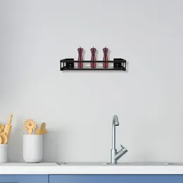 Kitchen Storage Wall-mounted Spice Rack Organizer Seasoning Holder Condiment Jar Stand