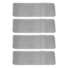 Carpets 4Pcs 120X40cm Absorbent Nonslip Memory Foam Kitchen Bedroom Door Floor Mat Rug Carpet Gray