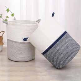 Laundry Bags Easy Carry Handle Storage Basket Capacity With Handles For Home Organisation Toy Clothes