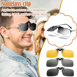 Sunglasses Frames Clip On Glasses Lens Maxnina Unisex Fashion Day Night Vision Clip-on Flip-up Sunglass Driving A7X8