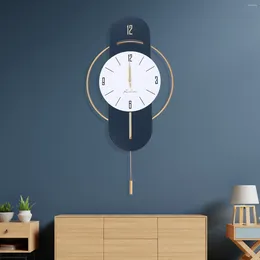 Wall Clocks Nordic Large Clock For Living Room Decor Modern Wood Metal Silent Decoration Battery Operated Bedroom Office