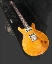 Custom Santana ll Santana Yellow Quilt Maple Top Guitar Reed Smith 24 frets China Made Electric Guitars