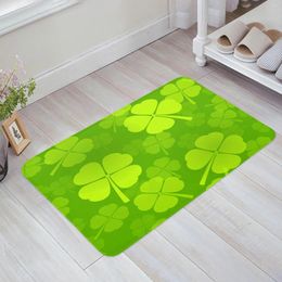 Carpets Clover Leaves Lucky Abstract Green Plant Kitchen Floor Mat Living Room Decor Carpet Home Hallway Entrance Doormat Anti Slip Rug