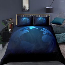 Bedding Sets 3D Earth Design Duvet Cover Comforter Covers Pillow Shams 180 220 200 225 228 228265 230 Custom