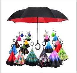 New high quality fashion umbrellas windproof antiumbrella folding doublelayer inverted umbrella selfreversing rainproof Ctype 7267625