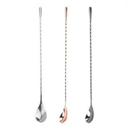 Coffee Scoops Cocktail Mixing Spoon Stainless Steel 12 Inch Long Handle Stirring For Ice Cream Tall Cups Juice Shaker Bar