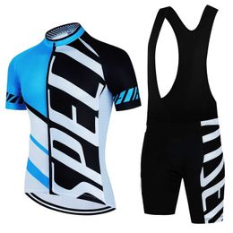 Fans Tops Tees New professional team bicycle jersey set summer clothing MTB uniform Maillot Rope Ciclismo mens set Q240511