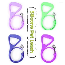 Dog Collars Silicone Leash Elastic Pull Strap For Outdoor Walking Pet Supplies