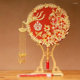 Decorative Figurines Chinese Wedding Group Fan Knot Handmade DIY Kit Bride Pography Ornaments