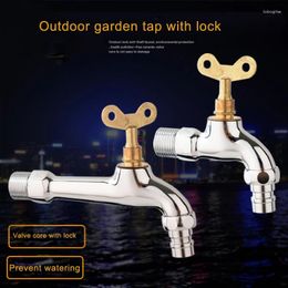 Bathroom Sink Faucets High Quality Chormed Outdoor Garden Water Tap With Lock Wahing Machine Accessories